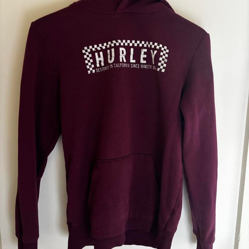 Hurley burgundy hoodie kids xl